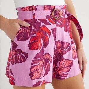 Tropical Leaf Print Women's Shorts